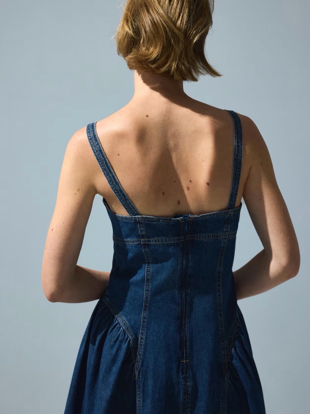 H&M Flared Skirt Denim Maxi Dress - Picture 2 of 4